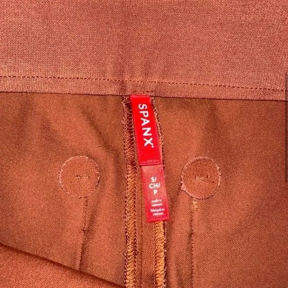 SPANX On The Go Ankle Slim Straight Leg Pant in Bronze Glow SMALL NWT FALL - Picture 5 of 9
